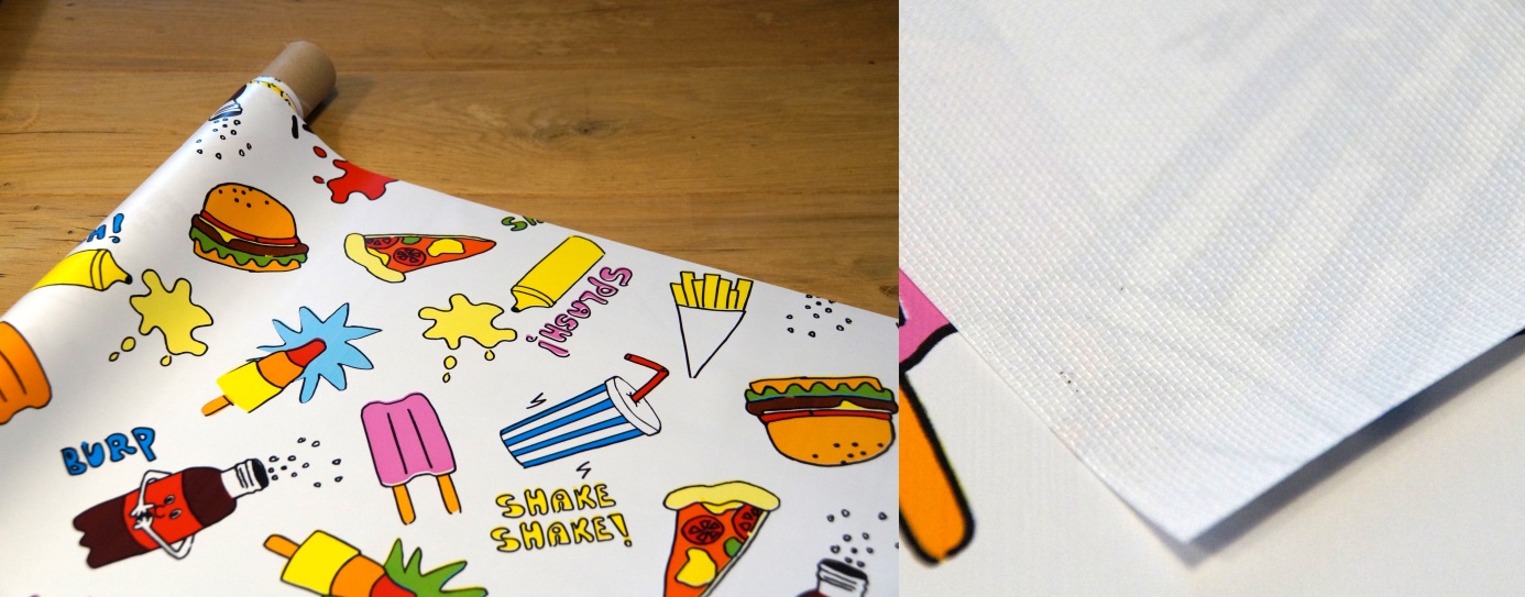 Tafelzeil van Kitsch Kitchen is voorzien van een sterke (polyester) geweven rug